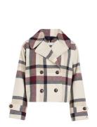 Wool Blend Check Peacoat Uldjakke Jakke Multi/patterned Tommy Hilfiger