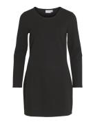 Viarmer O-Neck L/S Dress - Noos Kort Kjole Black Vila