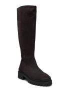 Boots - Flat Lange Støvler Brown ANGULUS