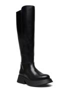 Biahailey Knee High Boot Crust Lange Støvler Black Bianco