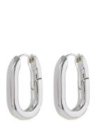 Xl Chain Link Hoops-Silver Accessories Jewellery Earrings Hoops Silver...