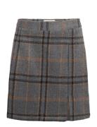 Annali Check Skirt Kort Nederdel Grey A-View