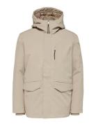 Slhpiet Jacket B Parka Jakke Cream Selected Homme