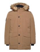 Everest Faux Fur Hooded Parka Parka Jakke Beige Superdry