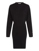 Smd Wool Cash Waisted Dress Kort Kjole Black Tommy Hilfiger