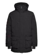 City Padded Parka Jacket Parka Jakke Black Superdry