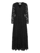 Slftara Ls Ankle Lace Dress B Maxikjole Festkjole Black Selected Femme