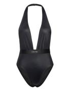 Piece Plunge-Rp Badedragt Badetøj Black Calvin Klein