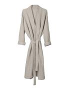 Big Waffle Bathrobe Morgenkåbe Grey The Organic Company