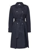 Cotton Classic Trench Trenchcoat Frakke Navy Tommy Hilfiger