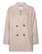 Double Face Double Breasted Jacket Uldjakke Jakke Beige IVY OAK