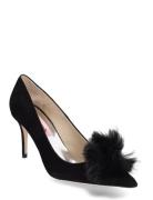 Aljo Suede Plush Shoes Heels Pumps Classic Black Custommade