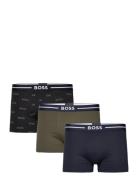 Trunk 3P Bold Design Boxershorts Khaki Green BOSS