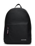 Th Pique Backpack Rygsæk Taske Black Tommy Hilfiger