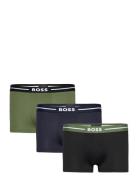 Trunk 3P Bold Boxershorts Black BOSS