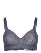 Sheer Soft Bra Padded Cups Lingerie Bras & Tops Full Cup Bras Blue Abe...