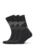 True Ankle Argyle Underwear Socks Regular Socks Black Amanda Christens...