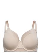 Bra Dahlia Matt Shiny Plus Lingerie Bras & Tops Full Cup Bras Beige Li...