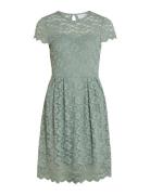 Vikalila Capsleeve Lace Dress - Noos Knælang Kjole Green Vila