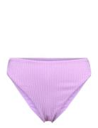 Crinkle High Leg Hw Swimwear Bikinis Bikini Bottoms Bikini Briefs Purp...