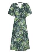 Caragz P Wrap Dress Knælang Kjole Green Gestuz