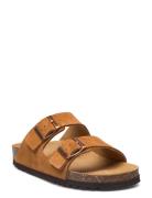 Sl Josephine Suede Flade Sandaler Brown Scholl