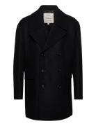 D1. Over D Wool Peacoat Uldfrakke Frakke Black GANT