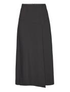 Zinniiw Skirt Knælang Nederdel Black InWear