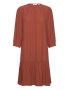 Dresses Light Woven Knælang Kjole Brown Esprit Casual