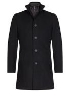 Bs Ontario Slim Fit Coat Uldfrakke Frakke Black Bruun & Stengade