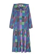 Landscape All Over Long Dress Knælang Kjole Blue Bobo Choses