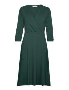 Kate Dress Darkgreen Knælang Kjole Green Jumperfabriken