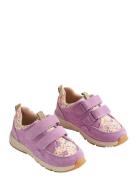 Sneaker Double Velcro T Y Print Low-top Sneakers Purple Wheat