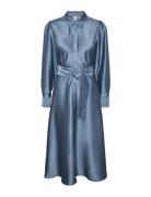 Yasempi Ls Long Shirt Dress Knælang Kjole Blue YAS