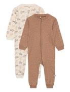 Nightsuit -Zipper  Pyjamas Sie Jumpsuit Multi/patterned Pippi