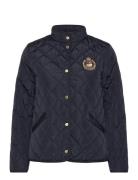 Crest-Patch Quilted Mockneck Jacket Quiltet Jakke Navy Lauren Ralph La...