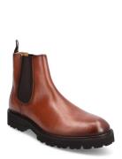 Lightweight Chelsea Boot - Grained Leather Støvlet Chelsea Boot Brown ...