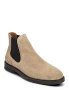 Slhblake Suede Chelsea Boot Støvlet Chelsea Boot Beige Selected Homme