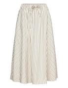 Bristolll Midi Skirt Knælang Nederdel Cream Lollys Laundry