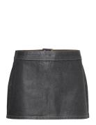 Low-Rise Foil Mini-Skirt Kort Nederdel Grey Mango