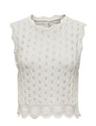 Onlluna Life Sl O-Neck Tank Noos Knt Vests Knitted Vests White ONLY