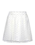 Skirt Chiffon Lurex Dresses & Skirts Skirts Short Skirts White Creamie