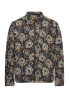 Claus Floral Jacquard Tynd Jakke Green Rue De Tokyo