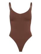 Smls Hl String Body Bodies Slip Brown Hunkemöller