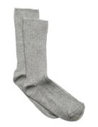 Sock All - Rib Basic Sokker Strømper Grey Melton