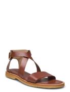 Sandals - Flat - Open Toe - Op Flade Sandaler Brown ANGULUS