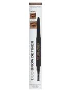 Makeup Revolution Duo Brow Definer Pencil Øjenbrynsblyant Makeup Brown...