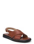 Sandals - Flat Flade Sandaler Brown ANGULUS