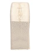 Onlflorence Crochet Skirt Knælang Nederdel Cream ONLY