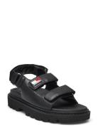 Tjw Fancy Sandal Flade Sandaler Black Tommy Hilfiger